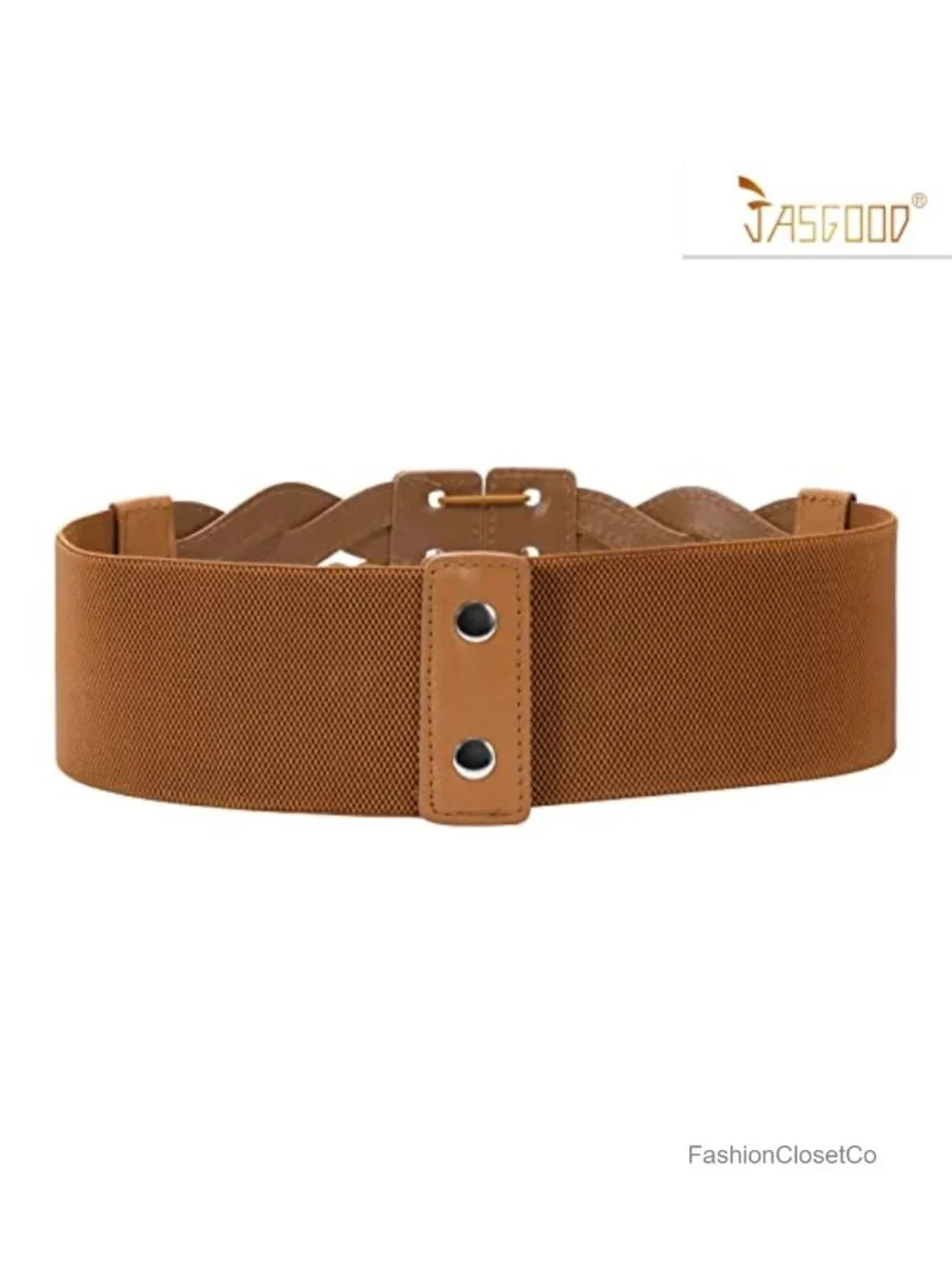 Vintage Lace-Up PU Leather Elastic Waist Belt for Dresses